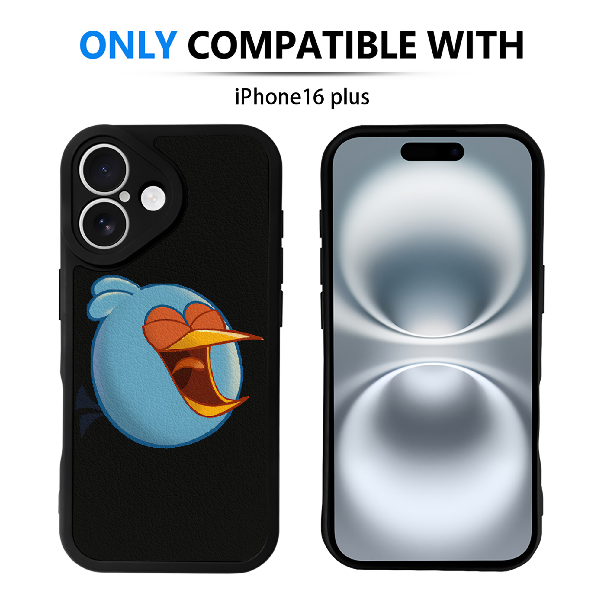 （画像用） Angry Birds アングリーバード 【iPhone 16シリーズ対応】シリコンスマホケース（レザー調） 材質：シリコン